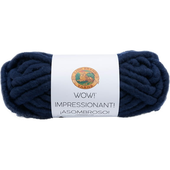 Lion Brand Yarn Wow In the Navy 932-110 Bulky Novelty Yarn