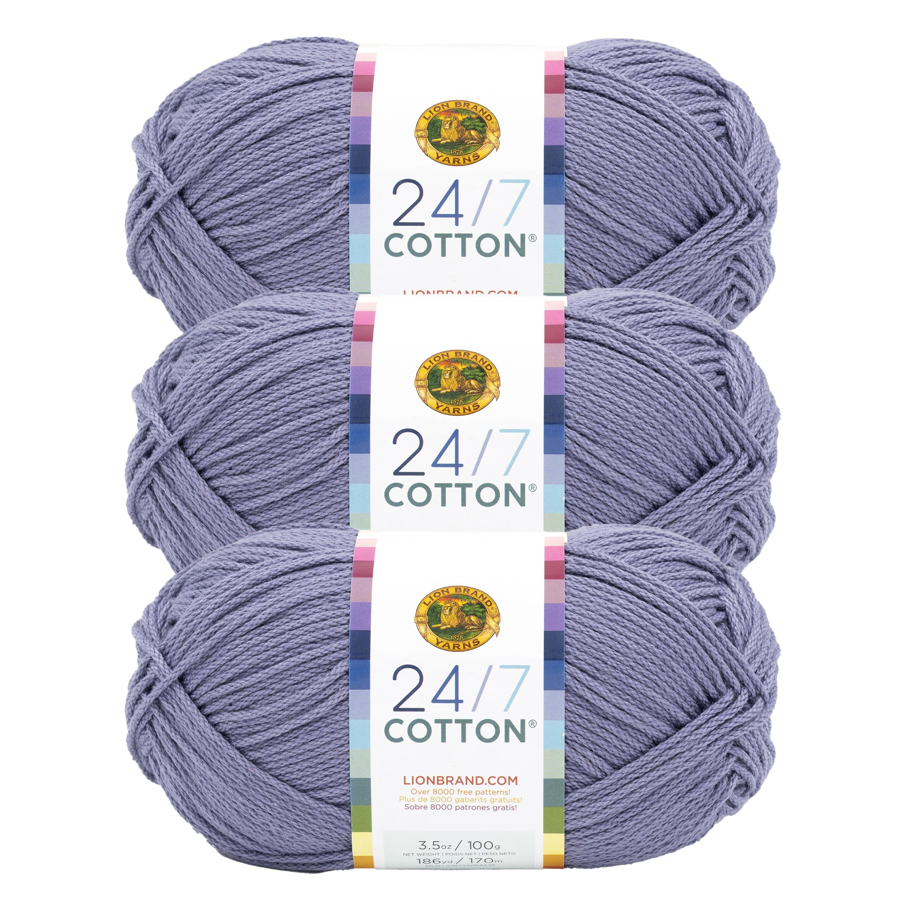 Lion Brand Yarn 24/7 Cotton Vintage Lilac Medium Mercerized Lion Brand Yarn 24/7 Cotton Vintage Lilac Medium Mercerized