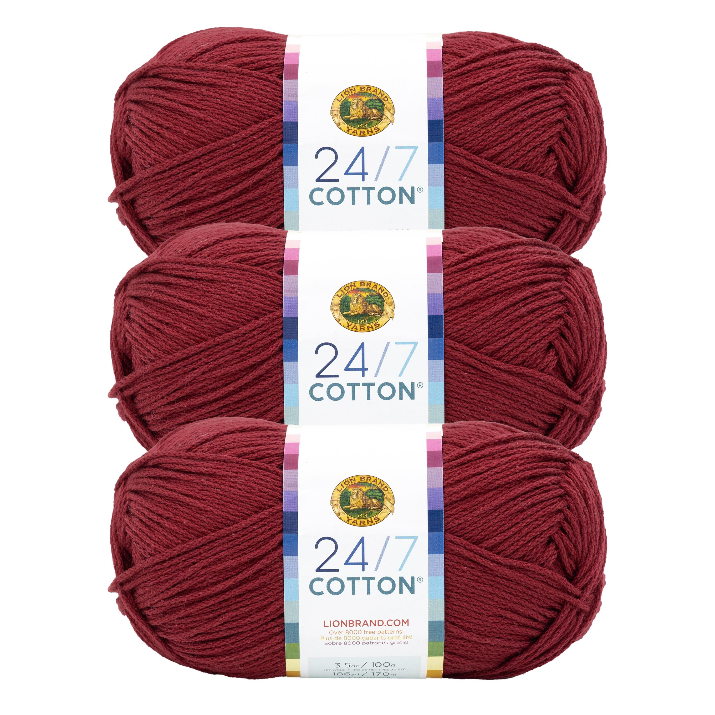 Lion Brand Yarn 24/7 Cotton Vintage Lilac Medium Mercerized Lion Brand Yarn 24/7 Cotton Vintage Lilac Medium Mercerized