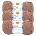 thumbnail image 1 of Lion Brand Yarn 24/7 Cotton DK Truffle Light Cotton, Polyester Yarn 3 Pack, 1 of 4