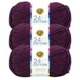 thumbnail image 1 of Lion Brand Yarn 24/7 Cotton Eggplant Medium Mercerized Cotton Yarn 3 Pack, 1 of 4