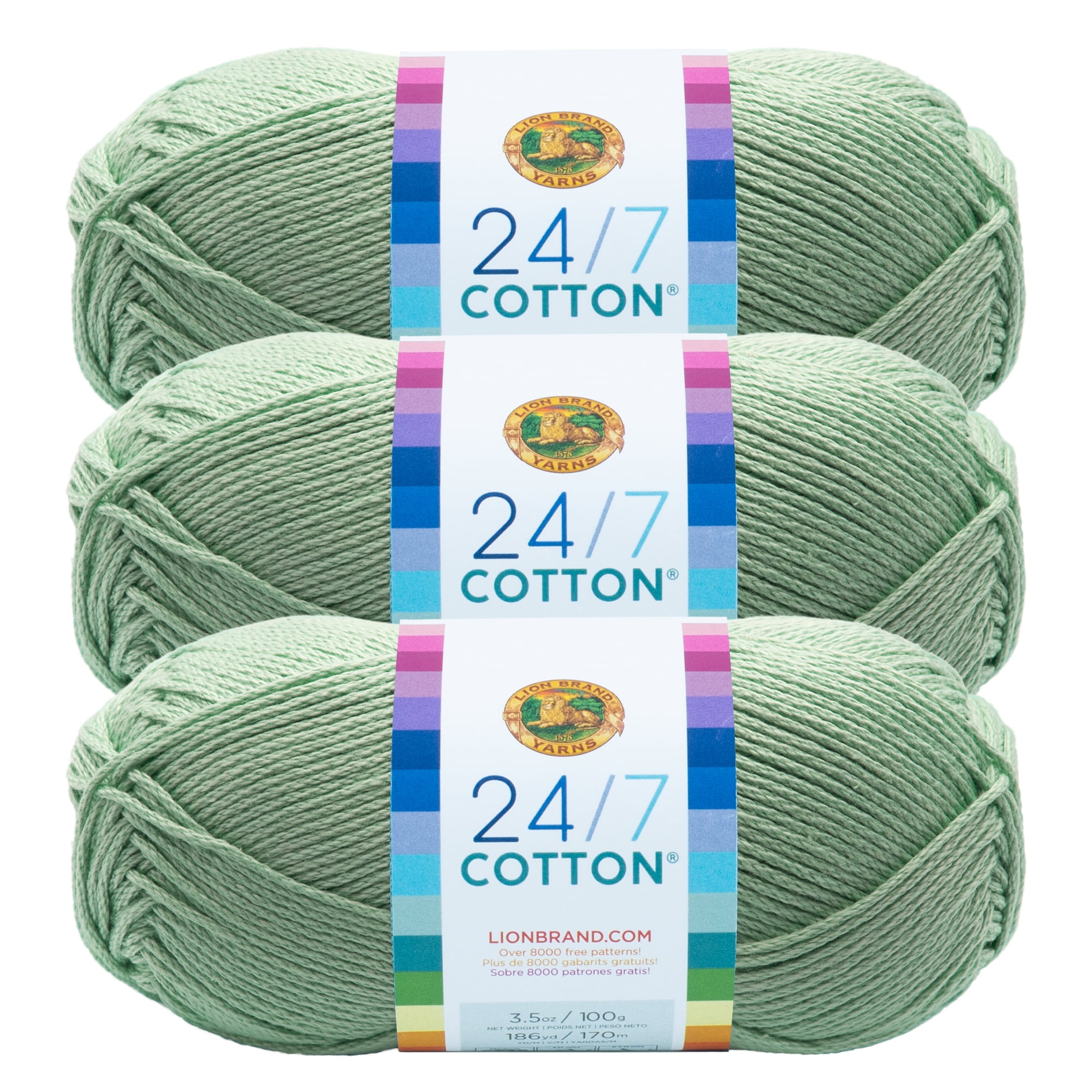 Lion Brand 24/7 Cotton Yarn - Jade, 1 ct - Foods Co.
