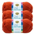 thumbnail image 1 of Lion Brand Yarn 24/7 Cotton Tangerine Medium Mercerized Cotton Yarn 3 Pack, 1 of 4