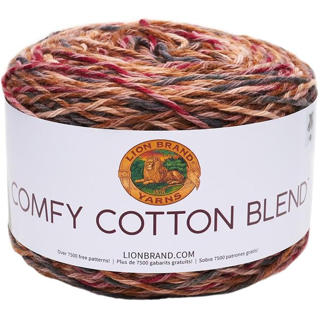 Lion Brand Yarn 392 Yd Comfy Cotton Blend Fireside Yarn
