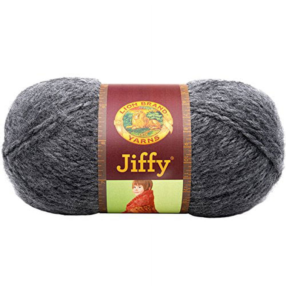 Lion Brand Yarn 450-159B Jiffy Yarn, Dark Grey Heather - Walmart
