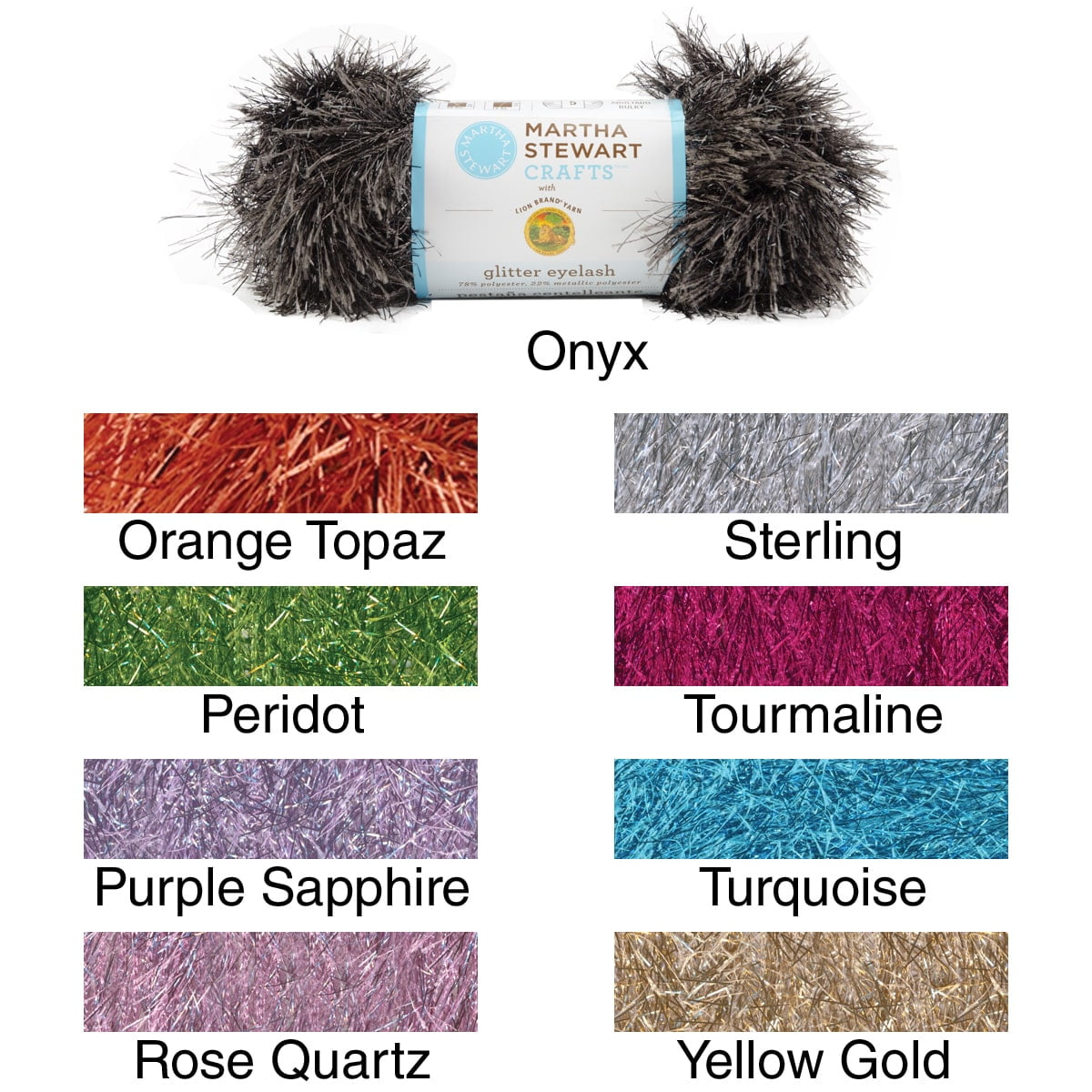 Lion Brand Yarn 5800595 Martha Stewart Glitter Eyelash Yarn