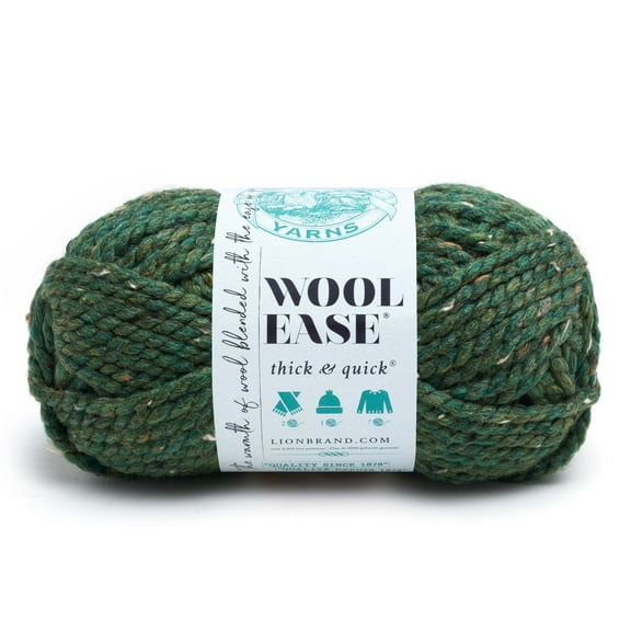 Lion Brand Yarn Wool Ease T&Q Kale 640-172K Super Bulky Acrylic Wool 106 Yards 6 oz Yarn