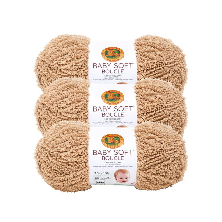  Lion Brand Yarn Baby Soft Boucle Yarn, Sprout
