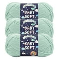 thumbnail image 1 of Lion Brand Yarn Baby Soft Dusty Green Light Acrylic, Nylon Yarn 3 Pack, 1 of 4