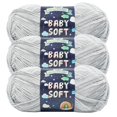 thumbnail image 1 of Lion Brand Yarn Baby Soft Grey Print Light Acrylic, Nylon Yarn 3 Pack, 1 of 4