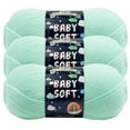 thumbnail image 1 of Lion Brand Yarn Baby Soft Mint Light Acrylic, Nylon Yarn 3 Pack, 1 of 4