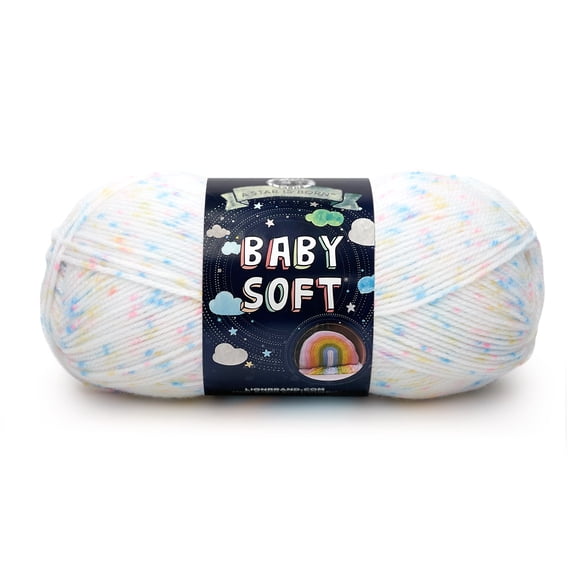Lion Brand Yarn Baby Soft Twinkle #3 Light, Acrylic/Nylon 4 oz/113 g, 367 yds/335 m, 1-Skein