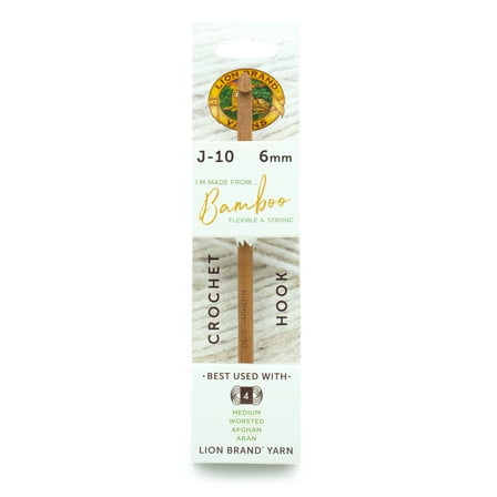 Lion Brand Yarn Bamboo Crochet Hook Size J-10 1 Set