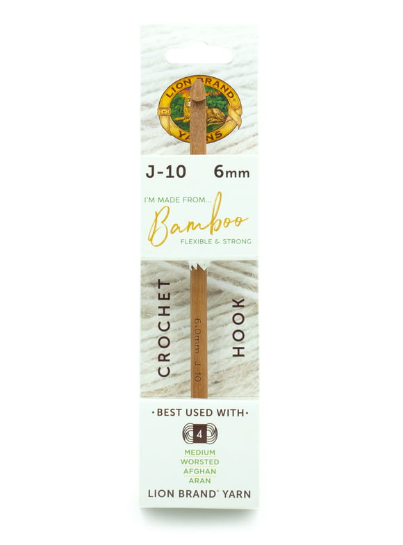 Lion Brand Yarn Bamboo Crochet Hook Size J-10 1 Set