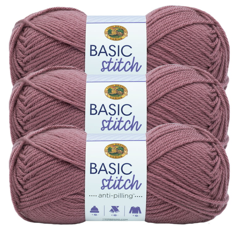 Lion Brand Yarns, Basic Stitch Anti Pilling Yarn, Pure Platinum