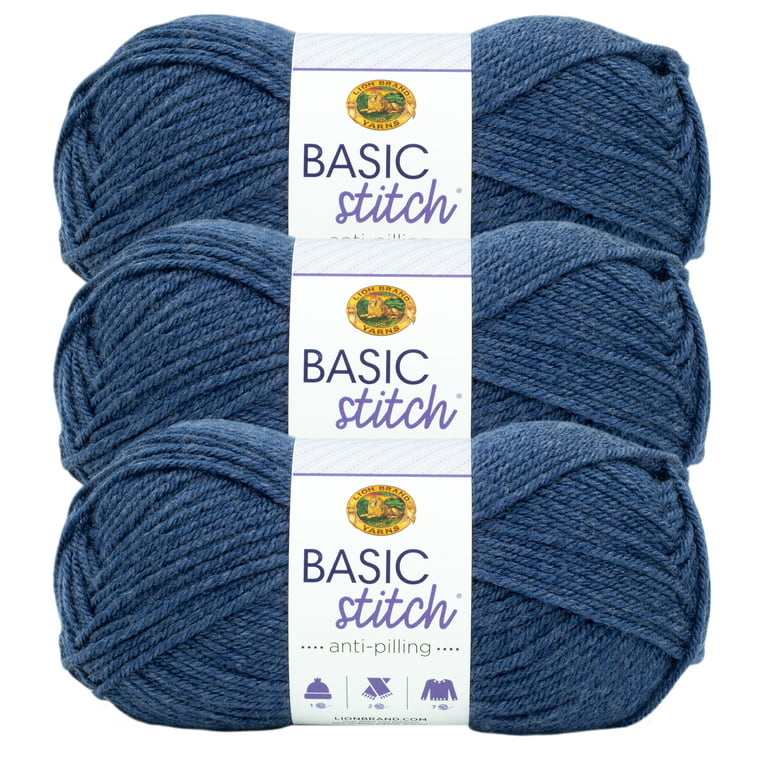 Lion Brand Basic Stitch Anti-Microbial Yarn - Bluestone, 186 yds