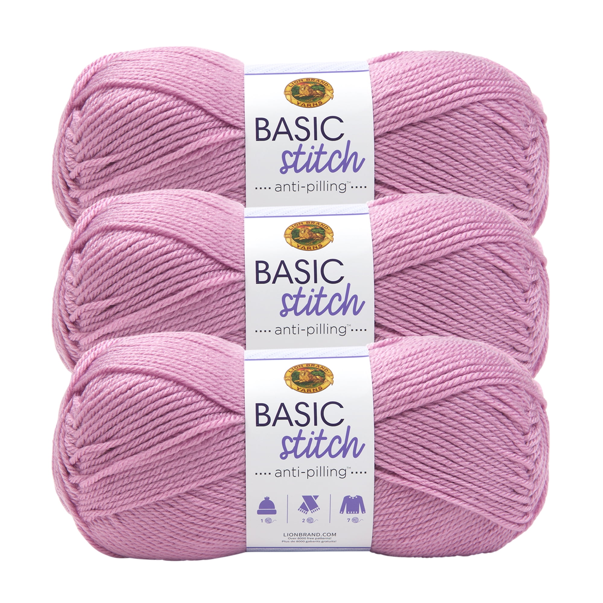 Lion Brand Basic Stitch Anti-pilling Yarn-black/white : Target