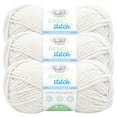 thumbnail image 1 of Lion Brand Yarn Basic Stitch Antimicrobial Thick & Quick Vintage Medium Recycled Polyester, Amicor White Yarn 3 Pack, 1 of 4