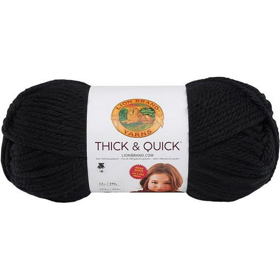 Lion Brand Yarn Black Thick & Quick Bonus Bundle Yarn