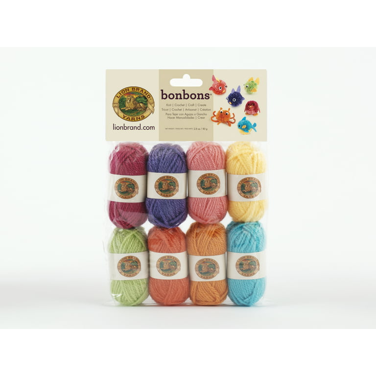 Lion Brand Yarn Bonbons Brights 601-610 Novelty Yarn 