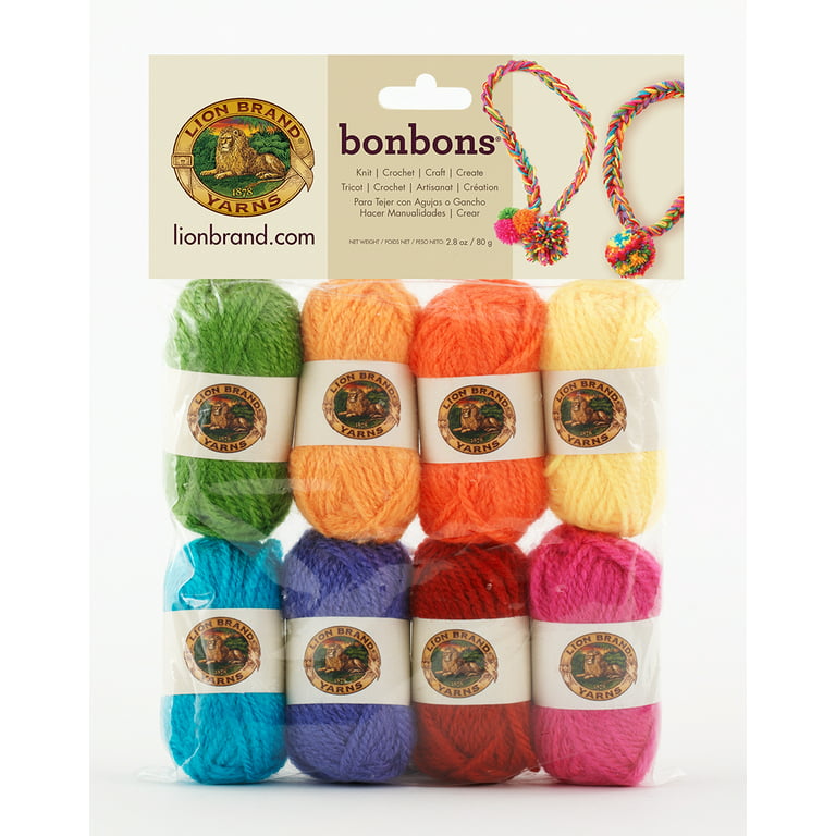 Lion Brand Yarn Bonbons Crayons 601-680 Novelty Yarn 