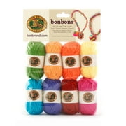 Lion Brand Yarn Bonbons Crayons 601-680 Acrylic Light 0.35 oz per skein 8-Mini Assorted Yarn Pack