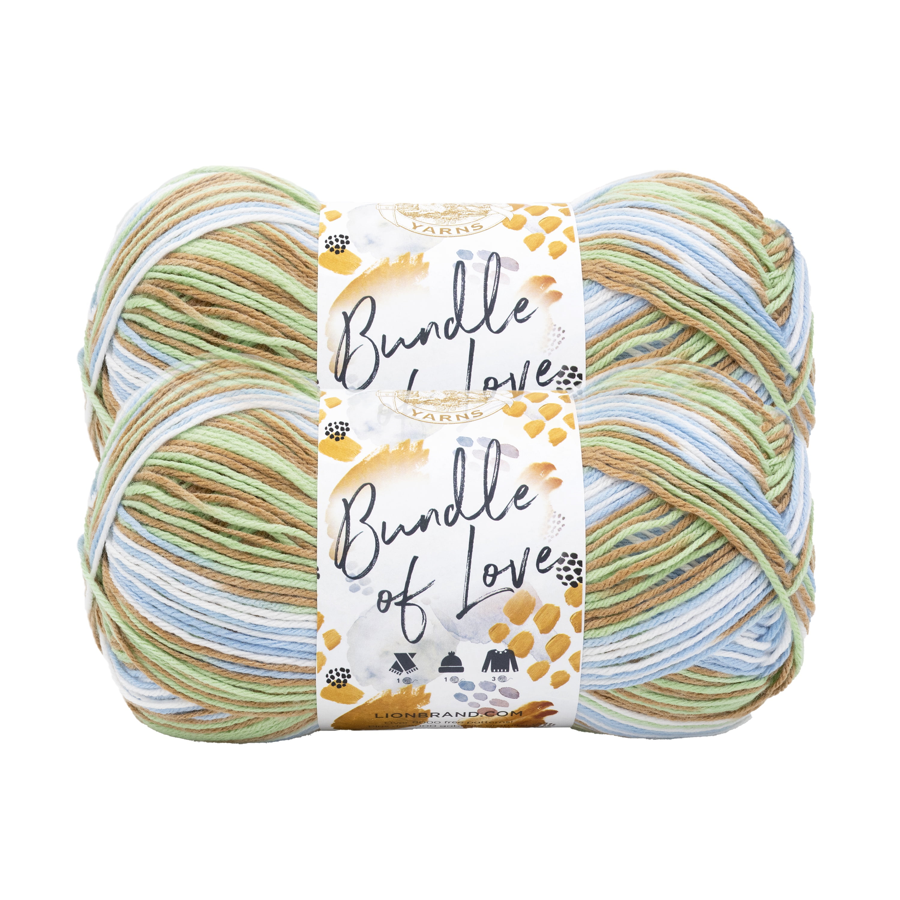 Lion Brand Yarn Bundle of Love Belle Medium Acrylic Yarn 2 Pack