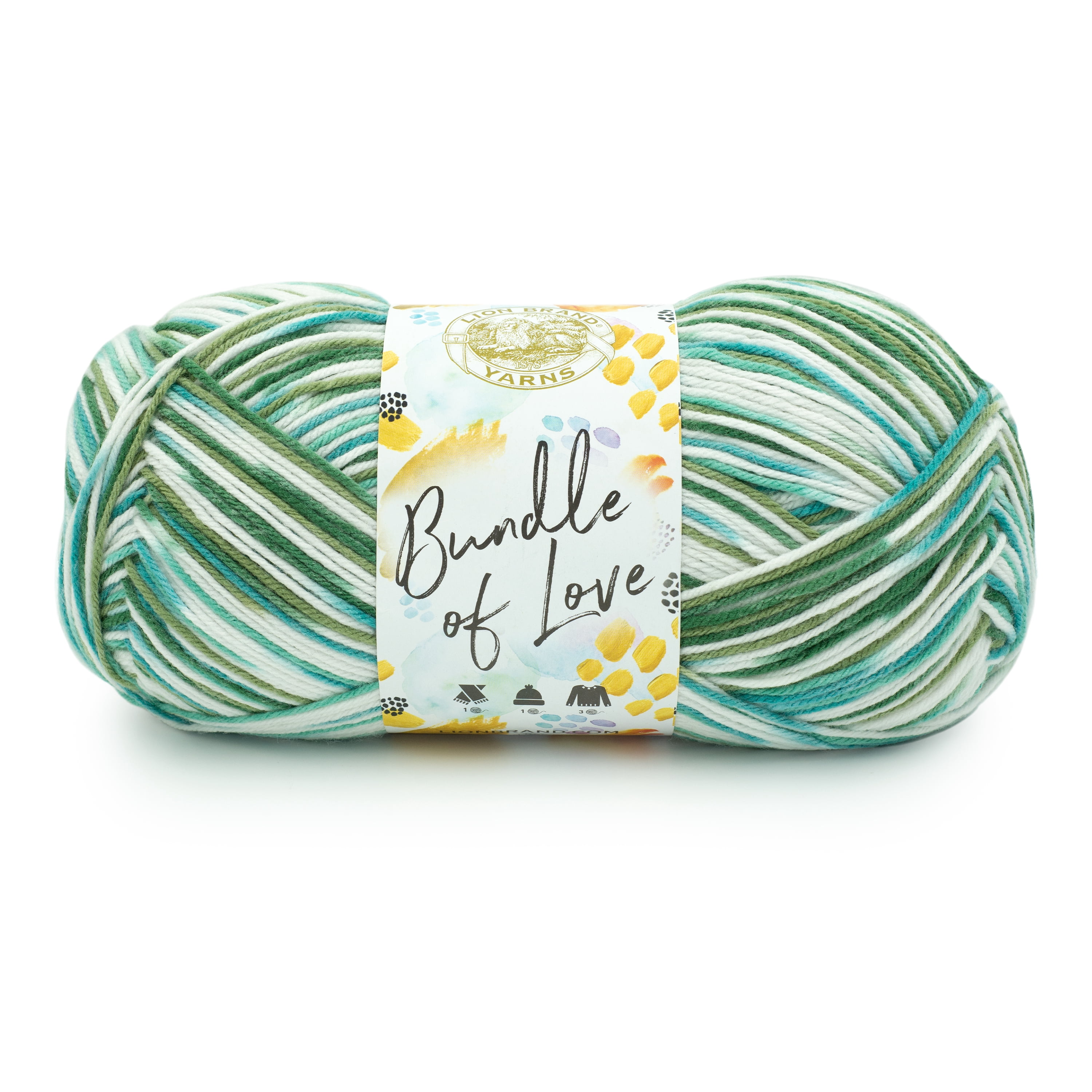Lion Brand Yarn Bundle of Love Enchanted Forest Medium Acrylic Multi-color Yarn 1 Skein