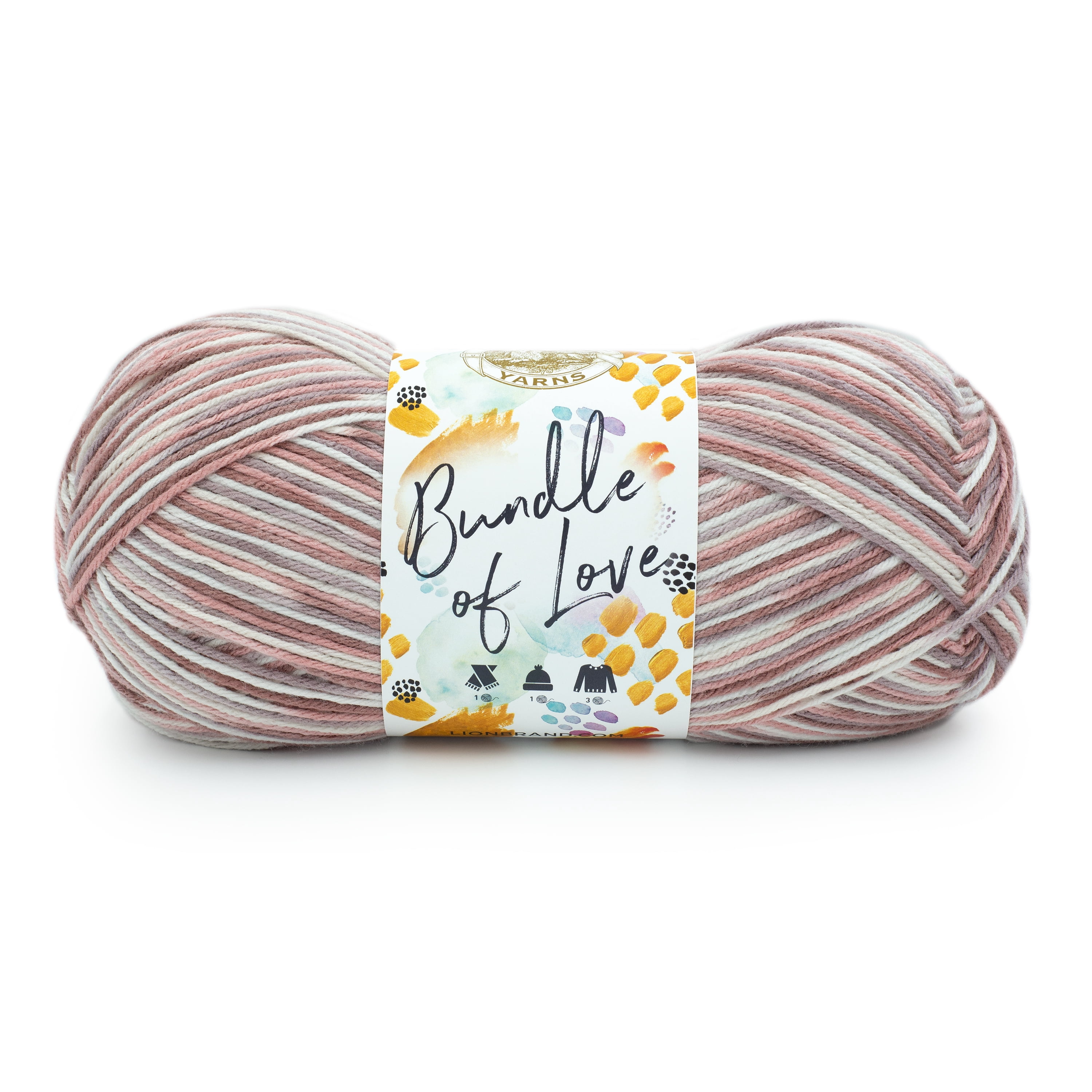 Lion Brand Yarn Bundle of Love Potpourri Medium Acrylic Multi-color Yarn 1 Skein