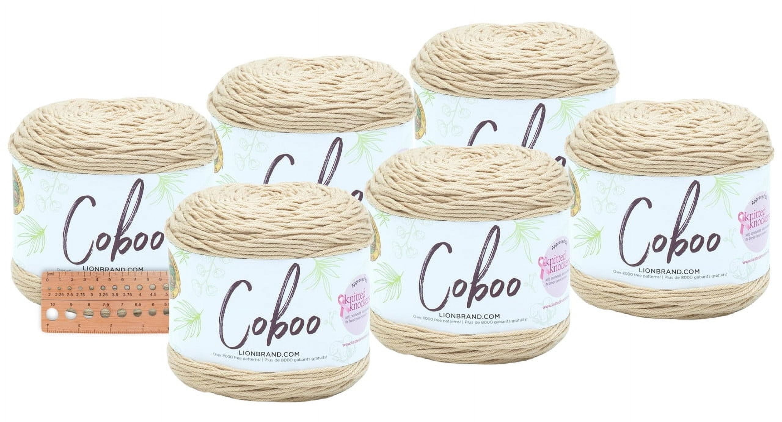Lion Brand Yarn - Coboo - 6 Pack (Beige)