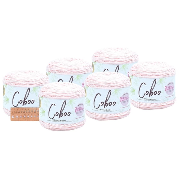 Lion Brand Yarn - Coboo - 6 Pack (Pale Pink)
