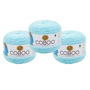 Lion Brand Yarn Coboo Ice Blue Light Blue Yarn 3 Pack