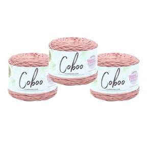 Lion Brand Yarn Coboo Mauve Light Cotton, Bamboo Yarn 3 Pack