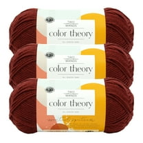 Lion Brand Yarn Color Theory Beaujolais Medium Acrylic Yarn 3 Pack