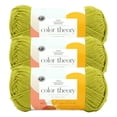 thumbnail image 1 of Lion Brand Yarn Color Theory Yarn, Citron, Medium/Worsted Acrylic Yarn, 3 Pack, 1 of 6