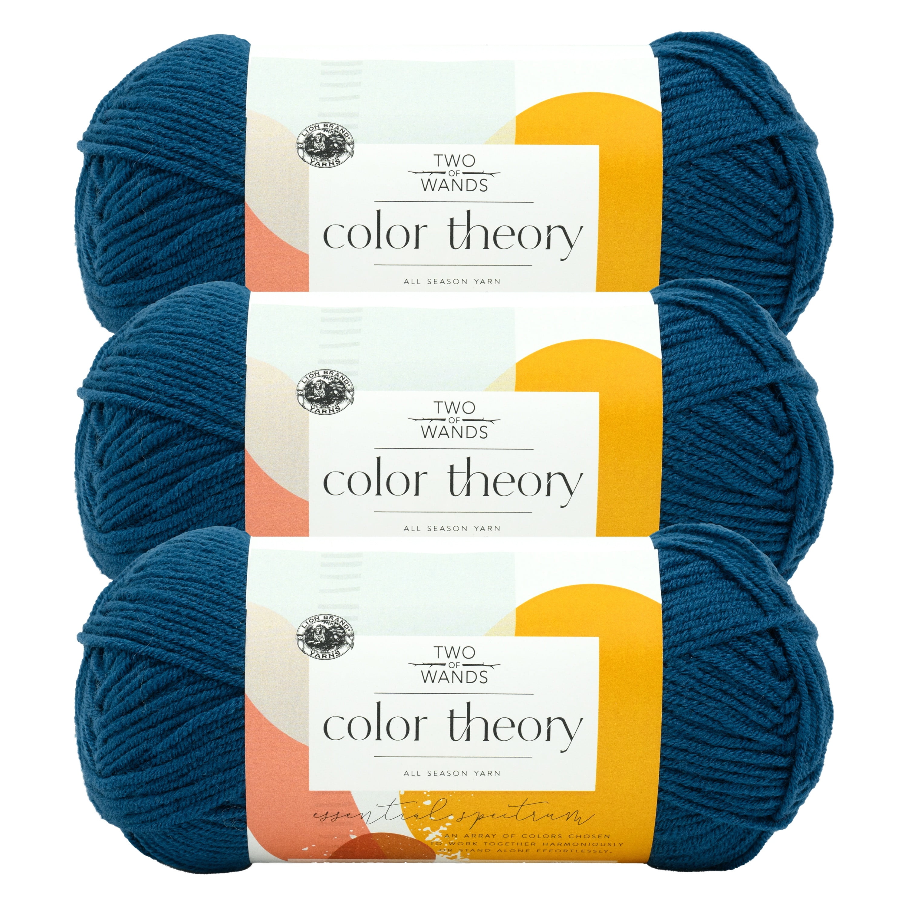 Lion Brand Yarn Color Theory Lagoon Medium Acrylic Yarn 3 Pack