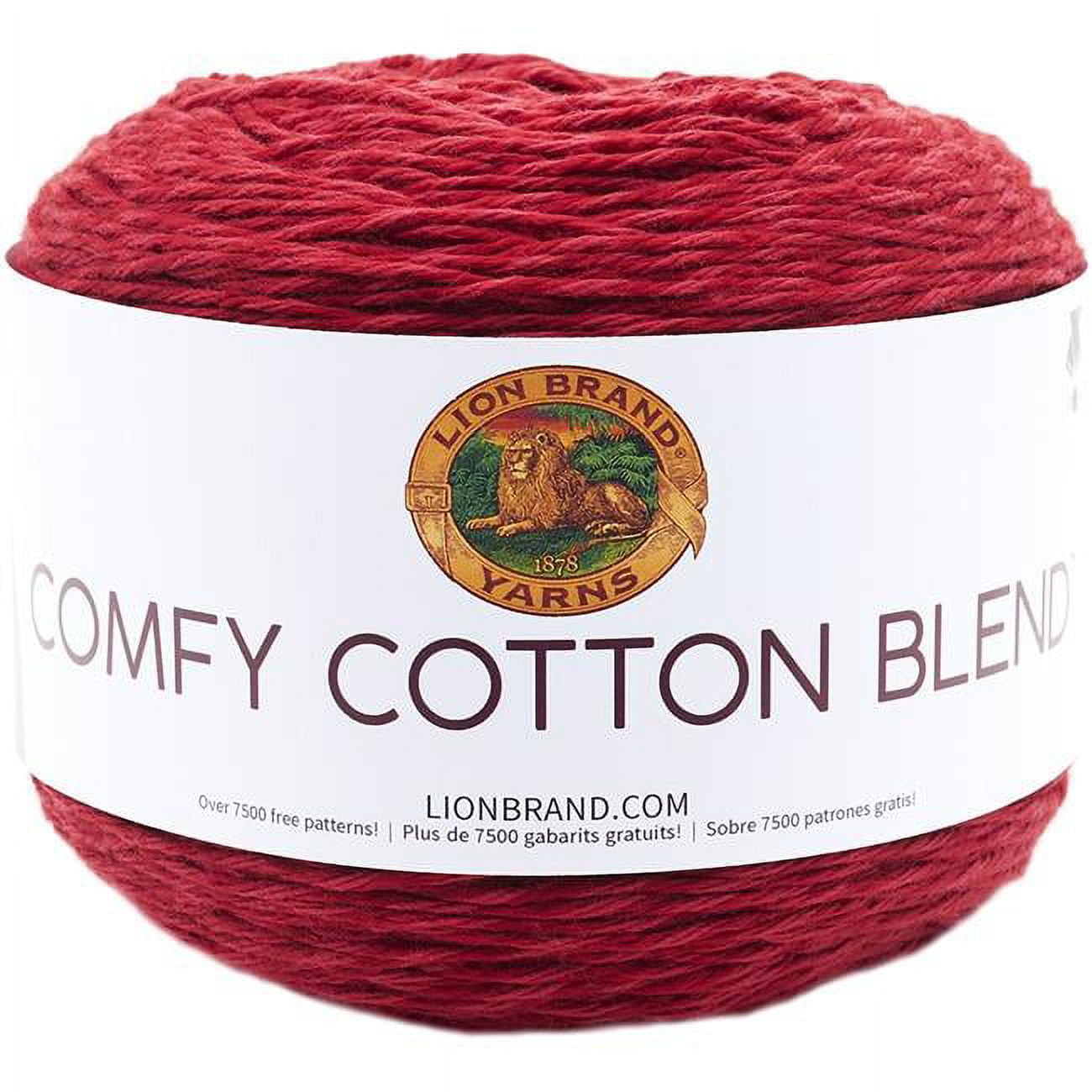 Lion Brand Yarn Comfy Cotton Blend Spectrum Yarn 
