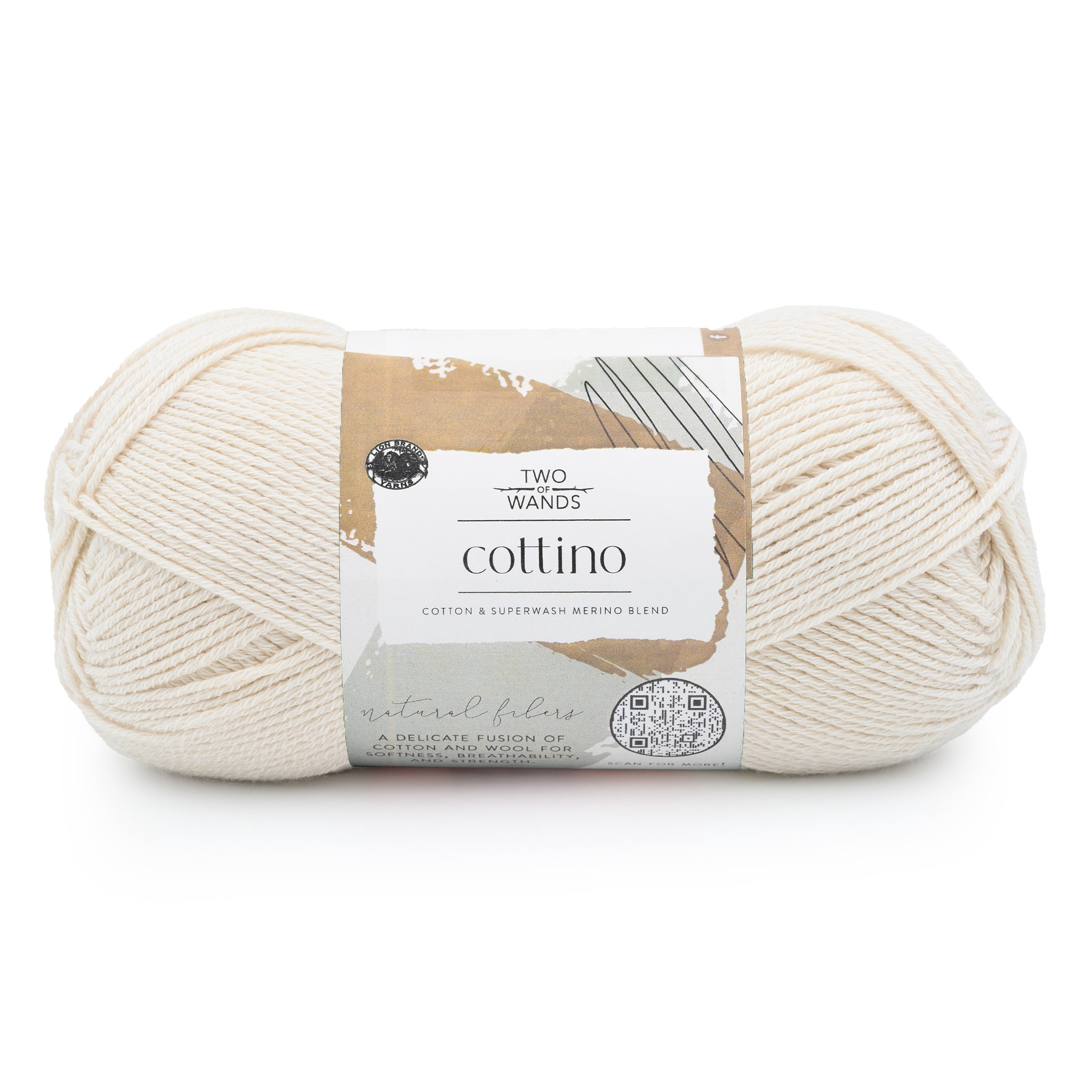 Lion Brand Yarn Cottino Goose Down 614-098BE Light Cotton Merino Blend 296 Yards 3.5oz Yarn