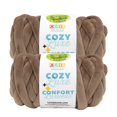 thumbnail image 1 of Lion Brand Yarn Cover Story Cozy Luxe Brown Jumbo Polyester Yarn 2 Pack, 1 of 4