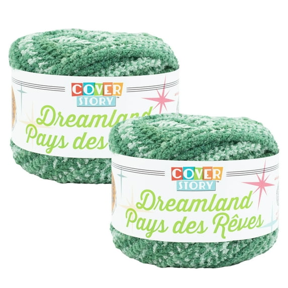 Lion Brand Yarn Cover Story Dreamland Cabbage Patch Super Bulky Polyester Yarn 2 Pack