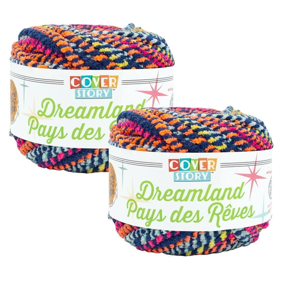 Lion Brand Yarn Cover Story Dreamland Cosmos Super Bulky Polyester Yarn 2 Pack