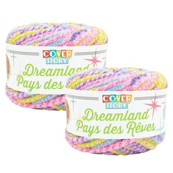 Lion Brand Yarn Cover Story Dreamland Fairy Garden Super Bulky Polyester Yarn 2 Pack