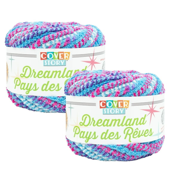 Lion Brand Yarn Cover Story Dreamland Mermaid Super Bulky Polyester Yarn 2 Pack