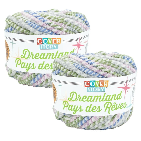 Lion Brand Yarn Cover Story Dreamland Nursery Super Bulky Polyester Yarn 2 Pack