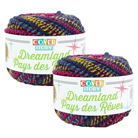 Lion Brand Yarn Cover Story Dreamland Wonderland Super Bulky Polyester Yarn 2 Pack