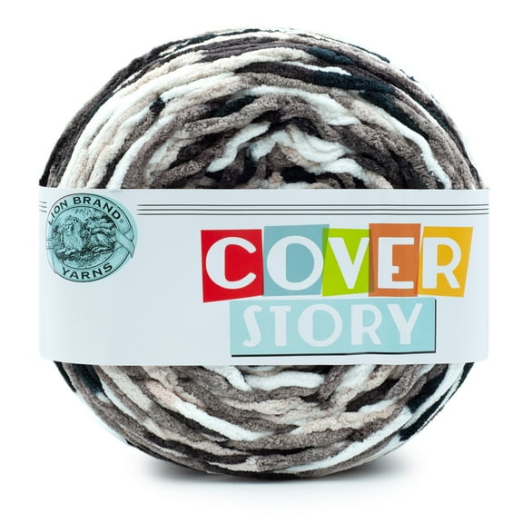 Lion Brand Yarn Cover Story Mica Super Bulky Polyester Multicolor Yarn 1 Cake
