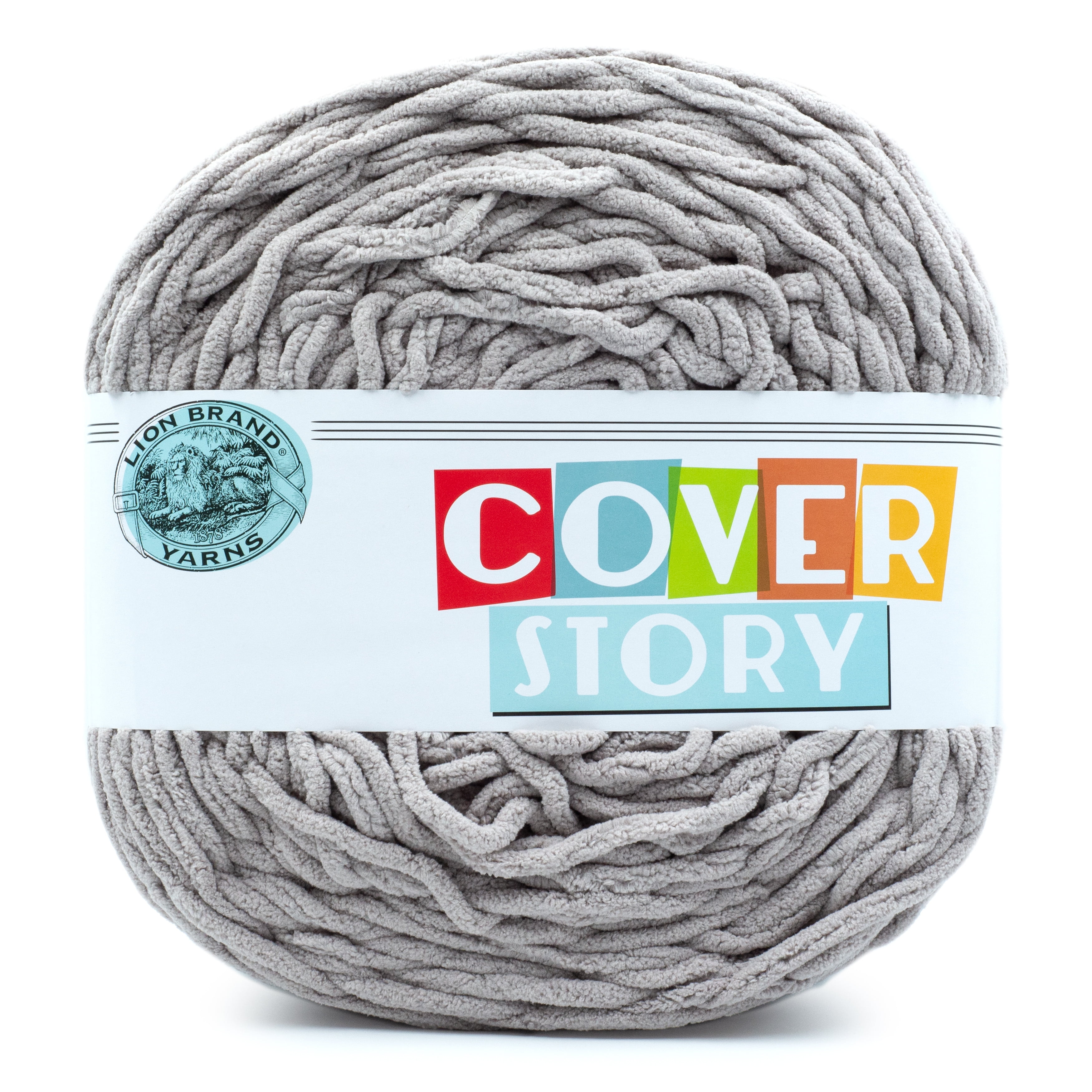 Lion Brand Yarn 533-123 Cover Story Yarn, Mineral (1 Giant Cake)