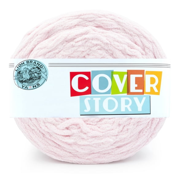 Lion Brand Yarn Cover Story Rosewood Super Bulky Polyester Pink Yarn 1 Cake
