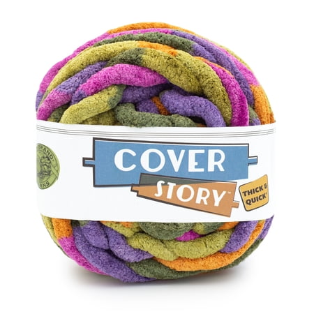 Lion Brand Yarn Cover Story Thick & Quick Forest Path Jumbo Polyester Multi-color Yarn 1 Cake