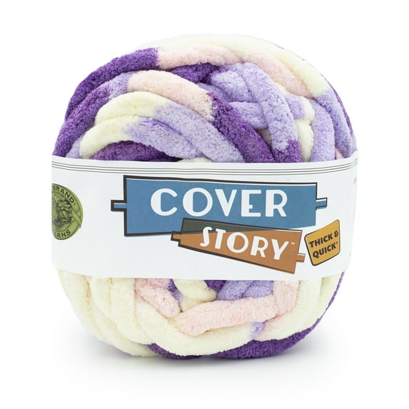 Lion Brand Yarn Cover Story Thick & Quick Lavender Fields Jumbo Polyester Multi-color Yarn 1 Cake